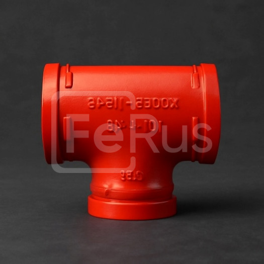 Переходной тройник под муфту грувлок ДУ 150x80 (ДН 168х89) 6x3