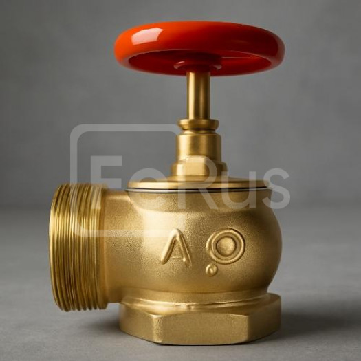 Клапан пожарный КПЛМ 50-1 латунный угловой 90°